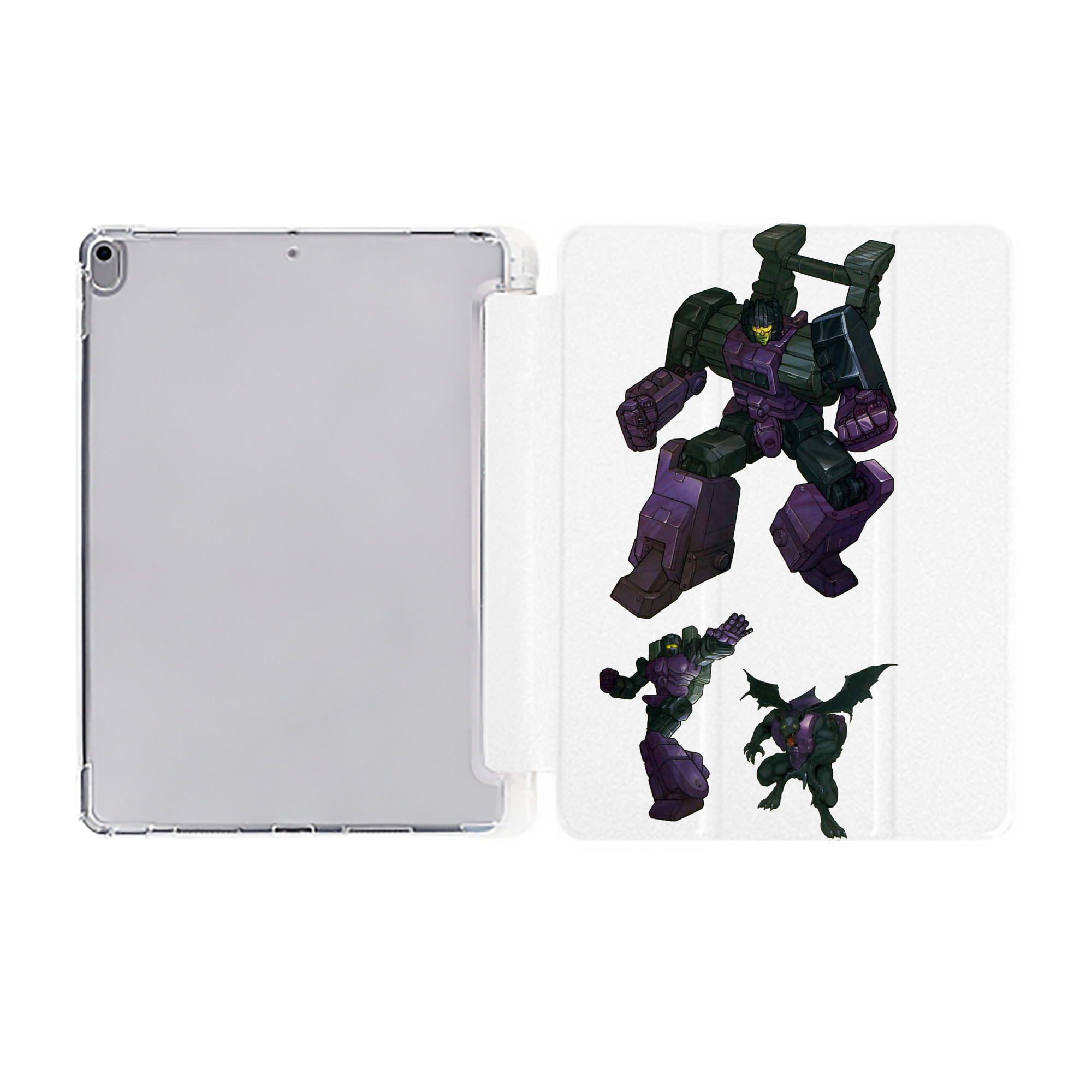 （画像用）  IPad ケース ペン収納付き 三つ折りスタンド PUレザー×シリコン 対応機種9.5/10.5/10.9インチ